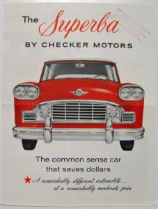 1959 Checker Superba Sales Brochure with Letter and Envelope