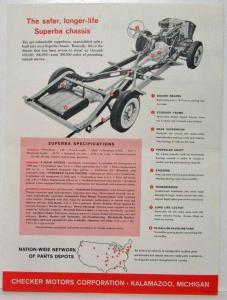 1959 Checker Superba Sales Brochure with Letter and Envelope