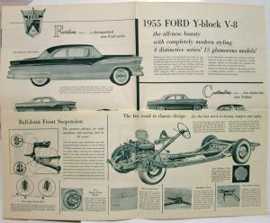 1955 Ford More That Is New Than Ever Before Greentone Sales Folder - Canadian