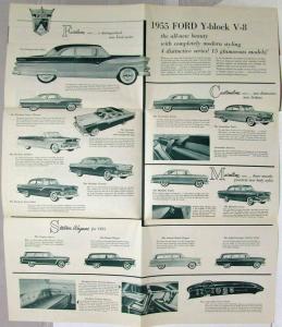 1955 Ford More That Is New Than Ever Before Greentone Sales Folder - Canadian