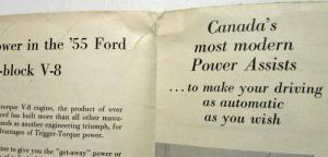 1955 Ford More That Is New Than Ever Before B&W Sales Folder - Canadian