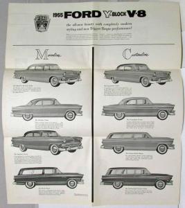 1955 Ford Mainline & Customline Sales Folder - Canadian