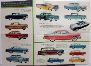 1955 Ford Mainline Customline Fairlane Station Wagon Sales Folder