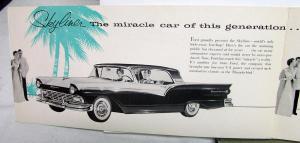 1957 Ford Skyliner Hide Away Retractable Hardtop Sales Brochure