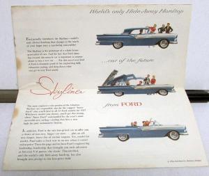 1957 Ford Fairlane Skyliner Station Wagon Sales Brochure Rev April 1957