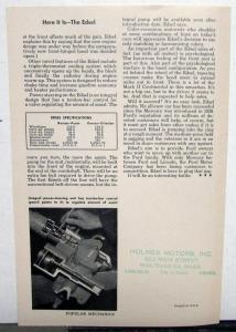 1958 Ford Edsel Popular Mechanics Reprint Sales Brochure