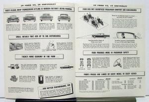 1959 Ford Custom Fairlane VS Chevrolet Biscayne Bel Air Impala Sales Brochure