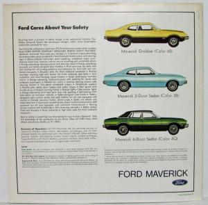 1973 Ford Maverick Sales Brochure - Canadian REVISED