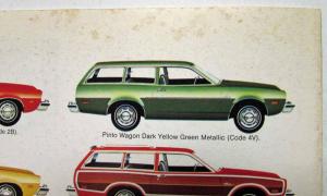 1974 Ford Pinto Sales Brochure - Canadian