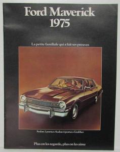 1975 Ford Maverick Sales Brochure - Canadian - French Text