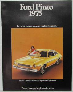 1975 Ford Pinto Sales Brochure - Canadian - French Text