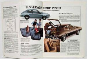 1975 Ford Pinto Sales Brochure - Canadian - French Text