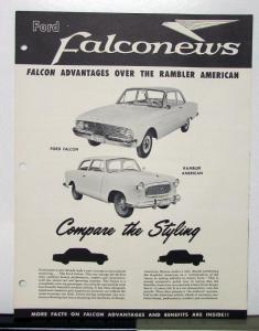 1960 Ford Falcon Compared To Rambler American Sales Brochure