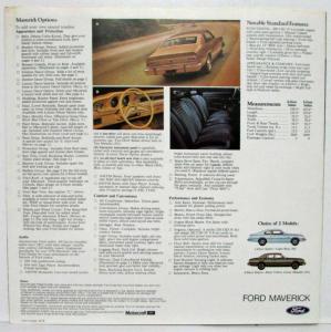 1976 Ford Maverick The Proven Family Compact Sales Folder - Canadian