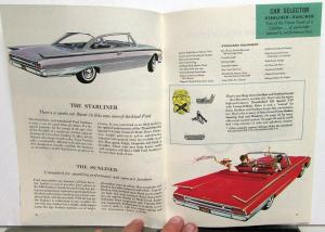 1960 Ford Fairlane Galaxie Starliner Sunliner Wagons Sales Brochure Original