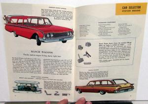 1960 Ford Fairlane Galaxie Starliner Sunliner Wagons Sales Brochure Original