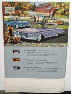 1960 Ford Fairlane Galaxie Starliner Sunliner Wagons Sales Brochure Original