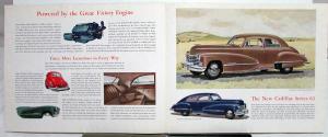 1946 Cadillac Series 60 61 62 75 Victory Engine Sales Folder Original Large