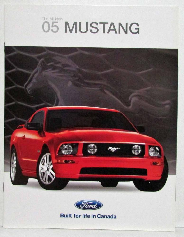 2005 Ford Mustang Black Background Sales Brochure - Canadian