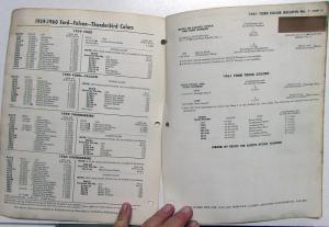 1961 Ford Falcon Comet Lincoln Mercury Thunderbird Paint Chips