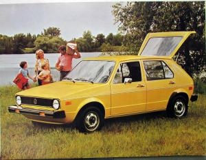 1976 Volkswagen VW Rabbit Deluxe Custom Color Sales Data Sheet Original