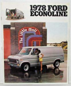 1978 Ford Econoline Cheateau Custom Standard Van E Series Truck Sale Brochure