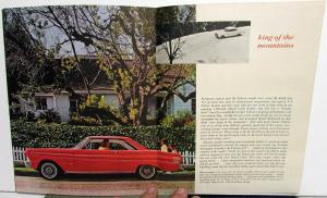 1964 Ford Galaxie 500 XL Fairlane 500 Falcon Thunderbird Sales Brochure Racing