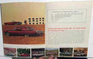 1964 Ford Galaxie 500 XL Fairlane 500 Falcon Thunderbird Sales Brochure Racing