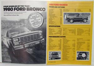 1980 Ford Bronco Four Wheeler Magazine Article Reprint Folder