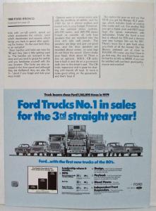 1980 Ford Bronco Four Wheeler Magazine Article Reprint Folder