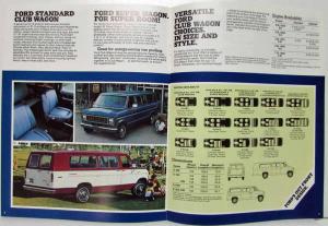 1981 Ford Club Wagons Sales Brochure