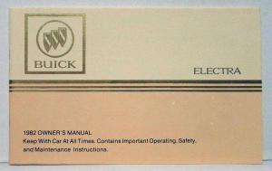 1982 Buick Electra Owners Operators Manual Original