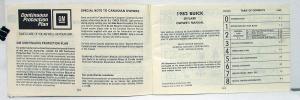 1982 Buick Skylark Owners Operators Manual Original