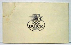 1984 Buick Skylark Owners Operators Manual Original