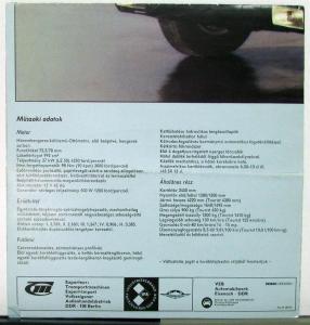 1979 Wartburg IFA Mobile DDR 353 W Hungarian Text Sales Folder Poster