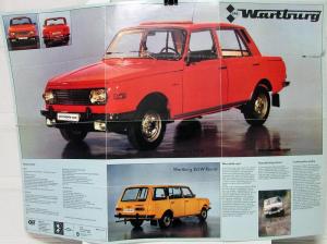 1979 Wartburg IFA Mobile DDR 353 W Hungarian Text Sales Folder Poster