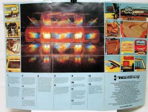 1979 Wartburg IFA Mobile DDR 353 W Hungarian Text Sales Folder Poster