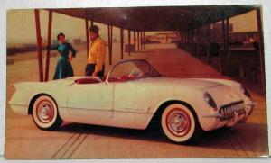 1954 Chevrolet Corvette Polo White Postcard Original