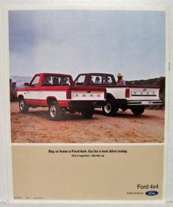 1983 Ford 4-Wheelers Trucks Sales Brochure