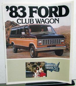 1983 Ford Club Wagon Sales Brochure