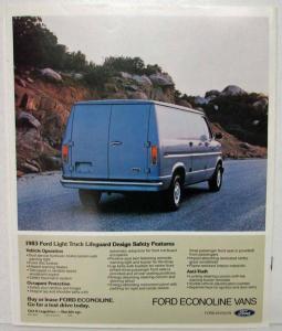 1983 Ford Econoline Sales Brochure