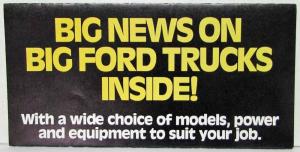 1983 Ford Big News on Trucks Inside Sales Folder Mailer