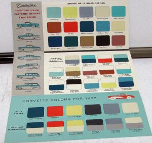 1958 Chevrolet Dealer Sales Brochure Color Options Bel Air Nomad Impala Corvette