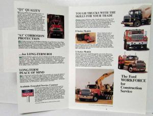 1989 Ford Workforce for Construction Service Sales Brochure