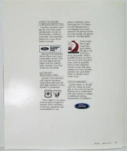 1992 Ford Ranger Sales Brochure