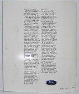 1992 Ford Commercial Trucks - Pickups & Chassis Sales Brochure