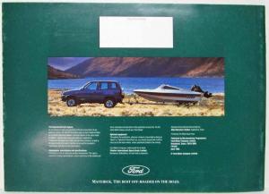 1995 Ford Maverick Sales Brochures Edition 1 & 2 with Extra - European Market