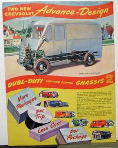 1948 Chevrolet Truck Dealer Sales Brochure Forward Control Model 3742 3942