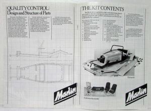 1989 Marlin Roadster Sales Brochure Description Sheet & Price List Order Form