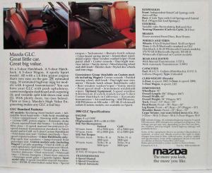 1980 Mazda GLC Spec Sheet